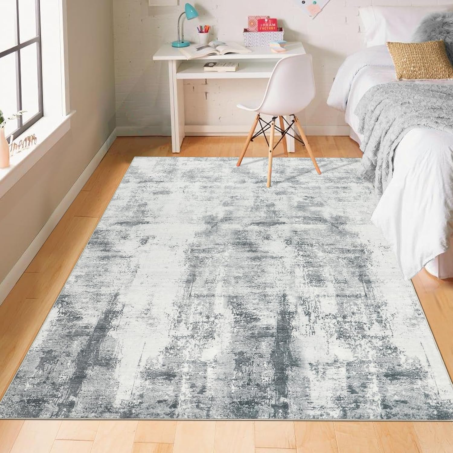 Thumbnail 6 de Famibay Alfombra Salón 120x170cm Gris Suave y Antideslizante 🏡