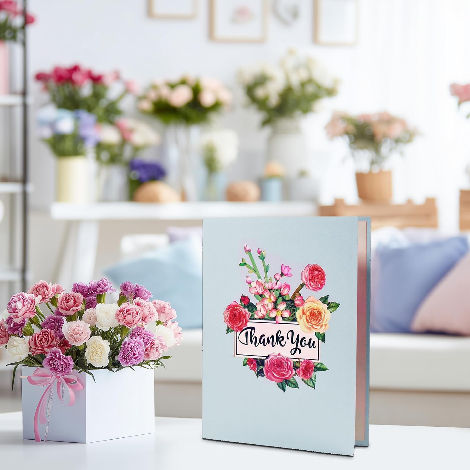 Thumbnail 6 de GREETING ART1452180 3D Thank You Pop-Up Card with Laser-Cut Flowers