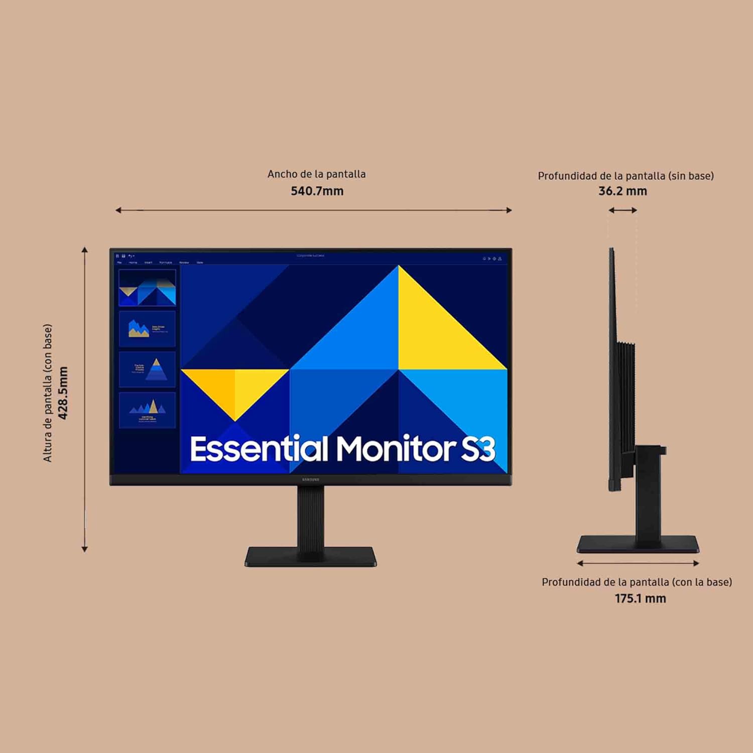 Thumbnail 3 de Samsung S30GD Essential 24" Monitor, IPS, 100Hz, Slim Design 🖥