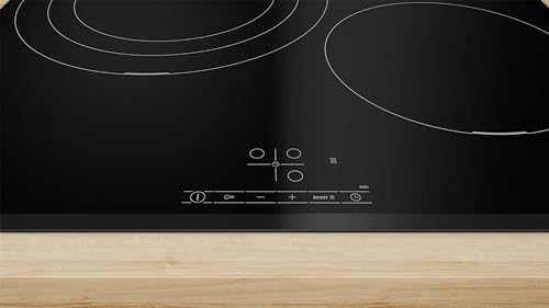 Detalle de Bosch Serie 4 PID631BB5E, placa de inducción de 60 cm con TouchSelect y 3 zonas