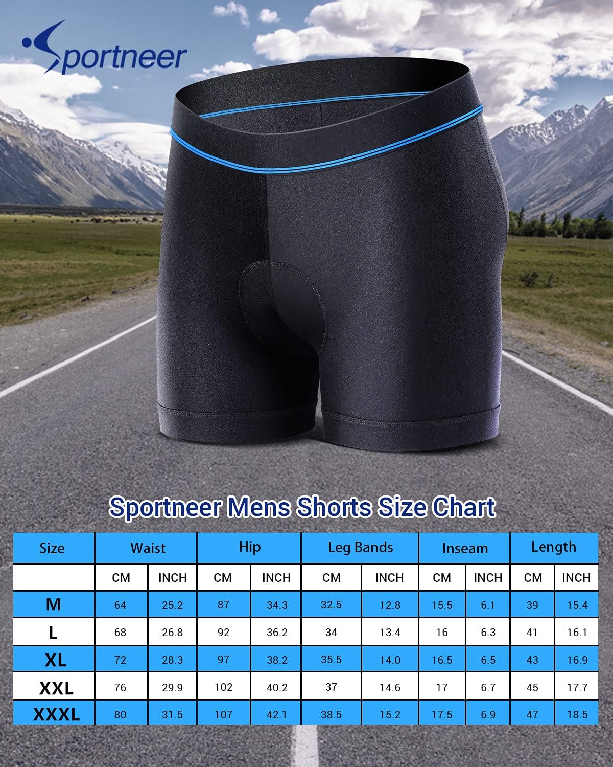 Thumbnail 6 de Sportneer Pantaloni da Ciclismo Imbottiti 82% poliammide