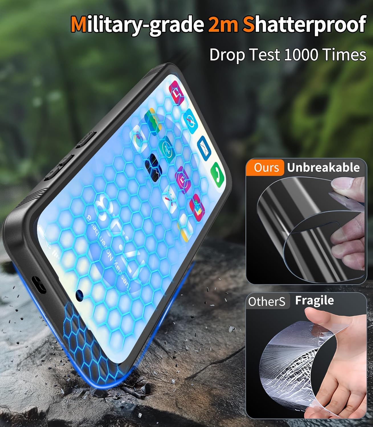 Thumbnail 3 de Cozycase TOP Full Waterproof 360 Military Case for Samsung Galaxy S24 Black