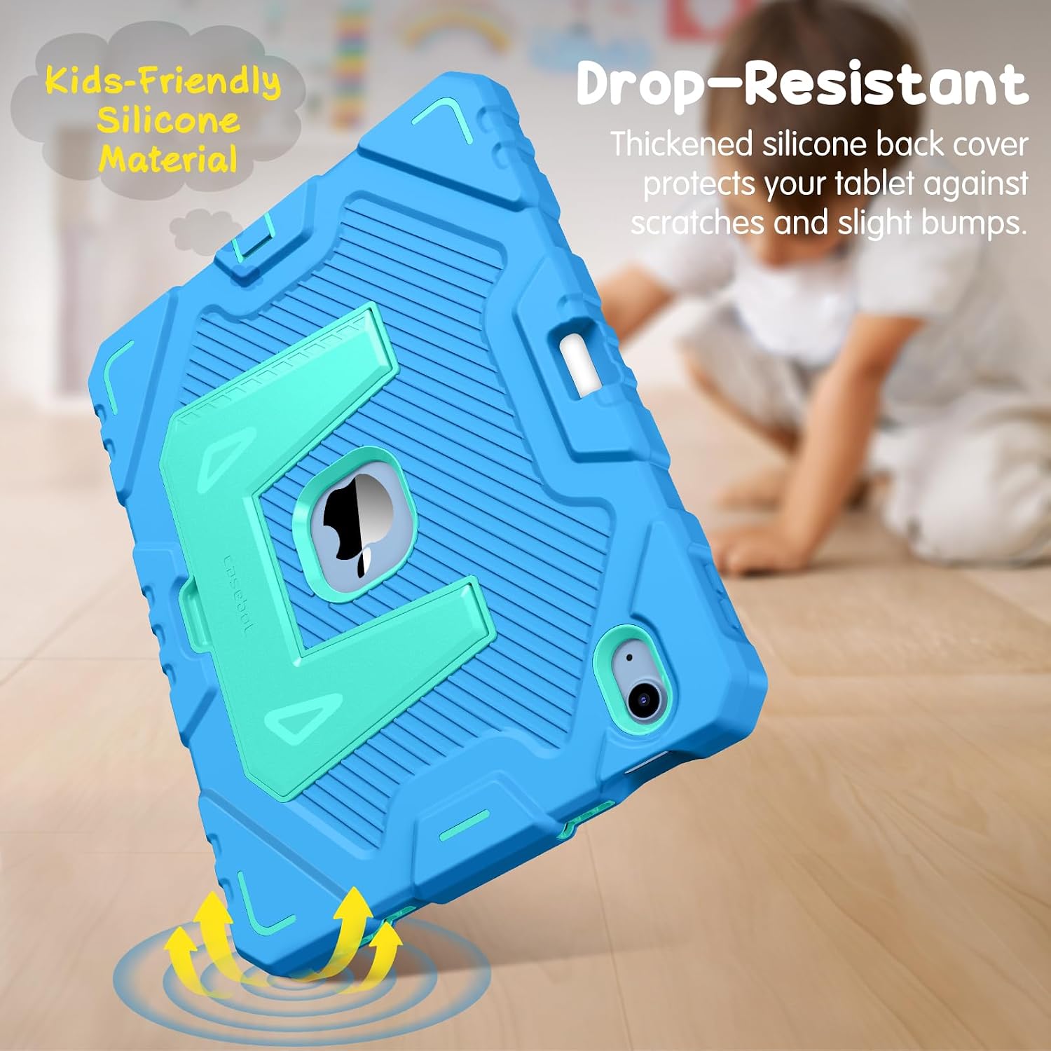 Thumbnail 6 de FINTIE Kids Case for iPad (A16) 11th Gen 11-Inch / iPad 10th Gen 10.9-Inch Rugged Case with Built-In Stand (Blue)