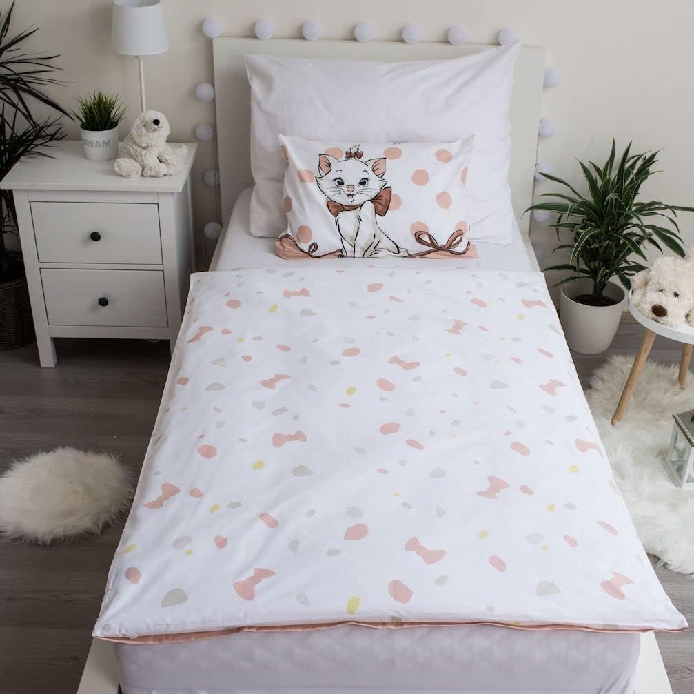 Detalle de Jerry Fabrics Marie Cat Aristocats Baby Bed Linen, 100% Cotton, 100 x 135 cm
