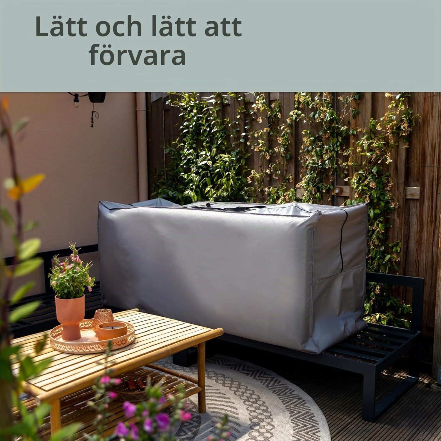 Detalle 2 de Chefarone CHEF0081-EU XXL förvaringsväska för trädgårdsdynor, vattentät