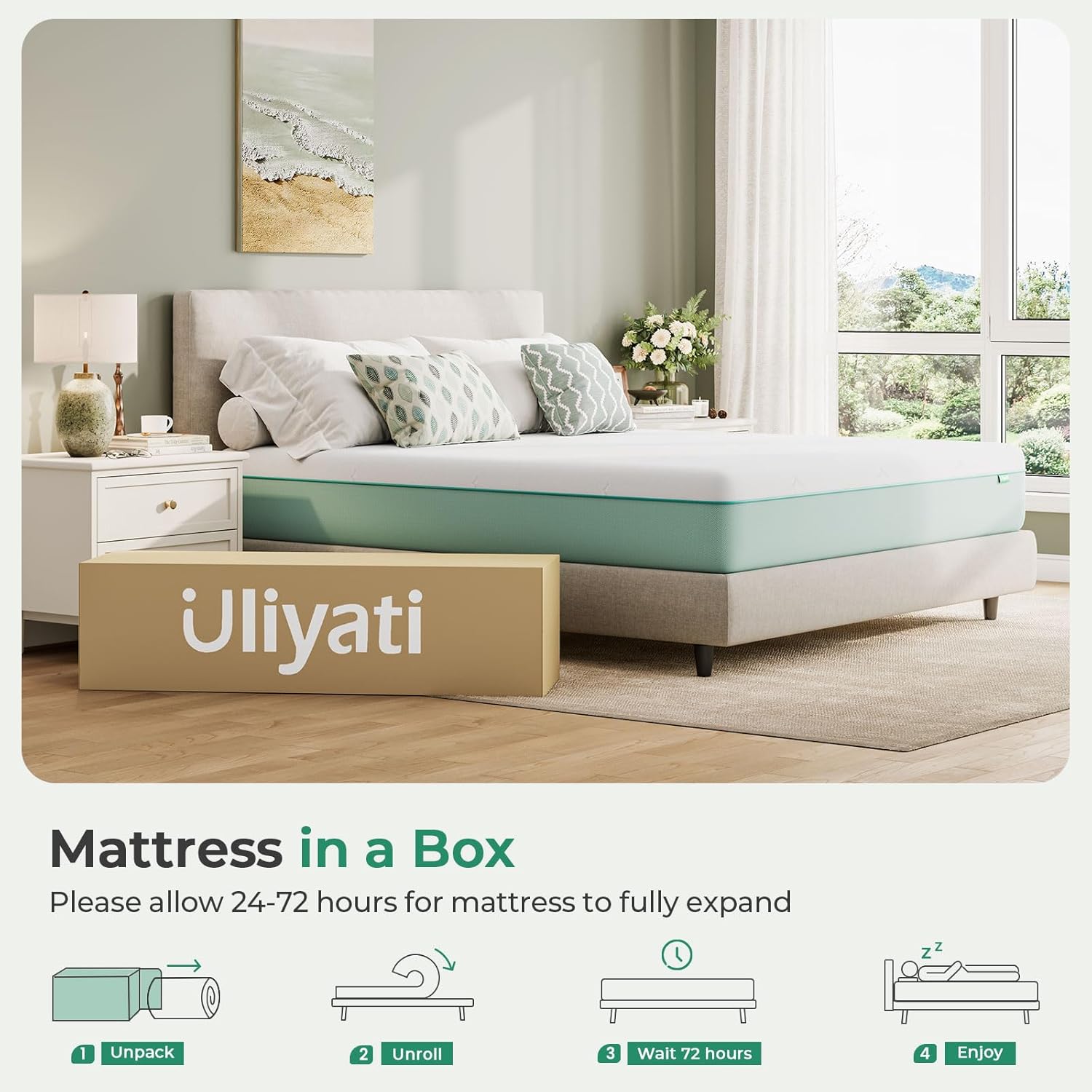 Thumbnail 6 de Uliyati Single Mattress with Gel & Bamboo Charcoal Foam (90x190x20cm) – Medium Firmness