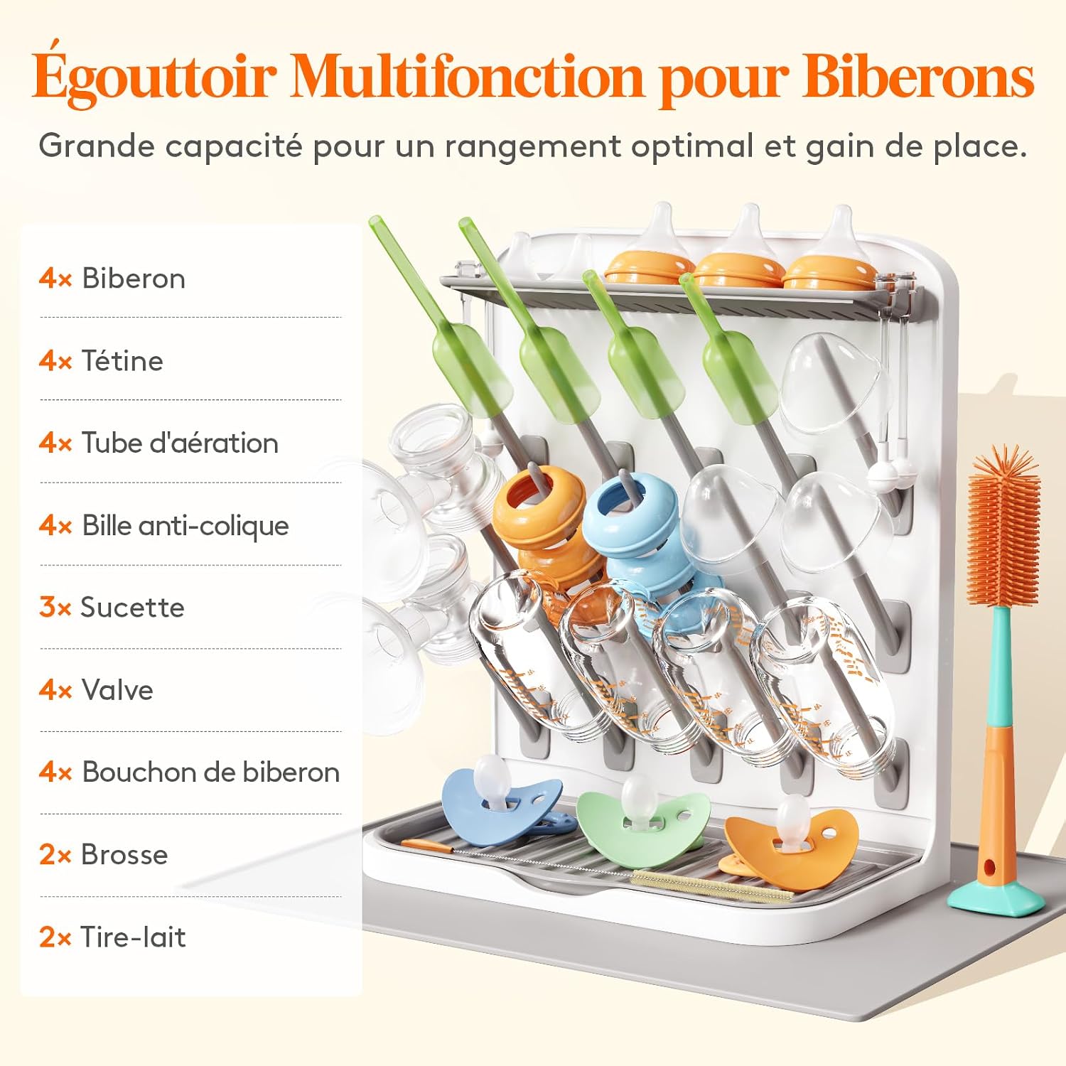 Detalle 2 de Lifewit Grand égouttoir à biberons 27,9 cm