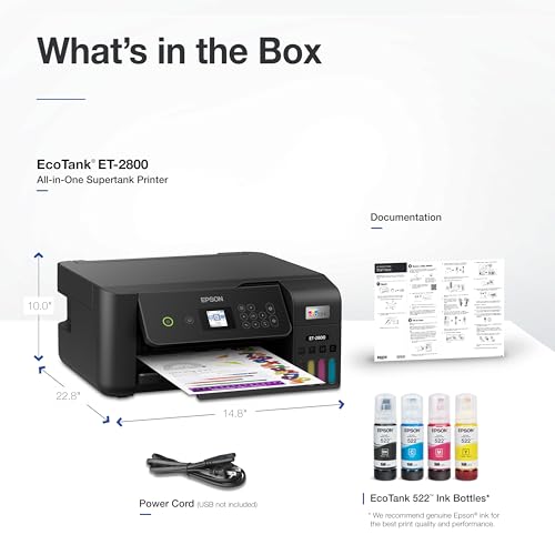 Thumbnail 6 de Epson EcoTank ET-2800 Wireless Color All-in-One Supertank Printer