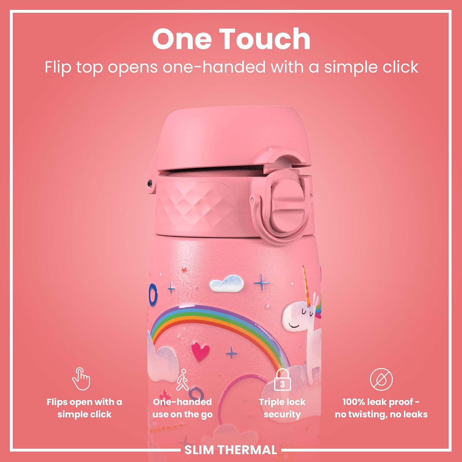 Thumbnail 2 de Ion8 Water Bottle 500 ml/18 oz: Leak-Proof, Easy-Open, BPA-Free and Dishwasher Safe