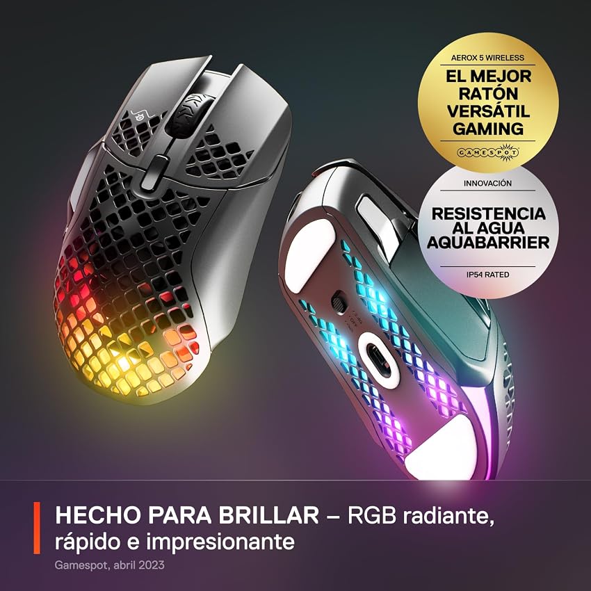 Thumbnail 1 de SteelSeries Aerox 5 Wireless — ratón gaming ultraligero 9 botones