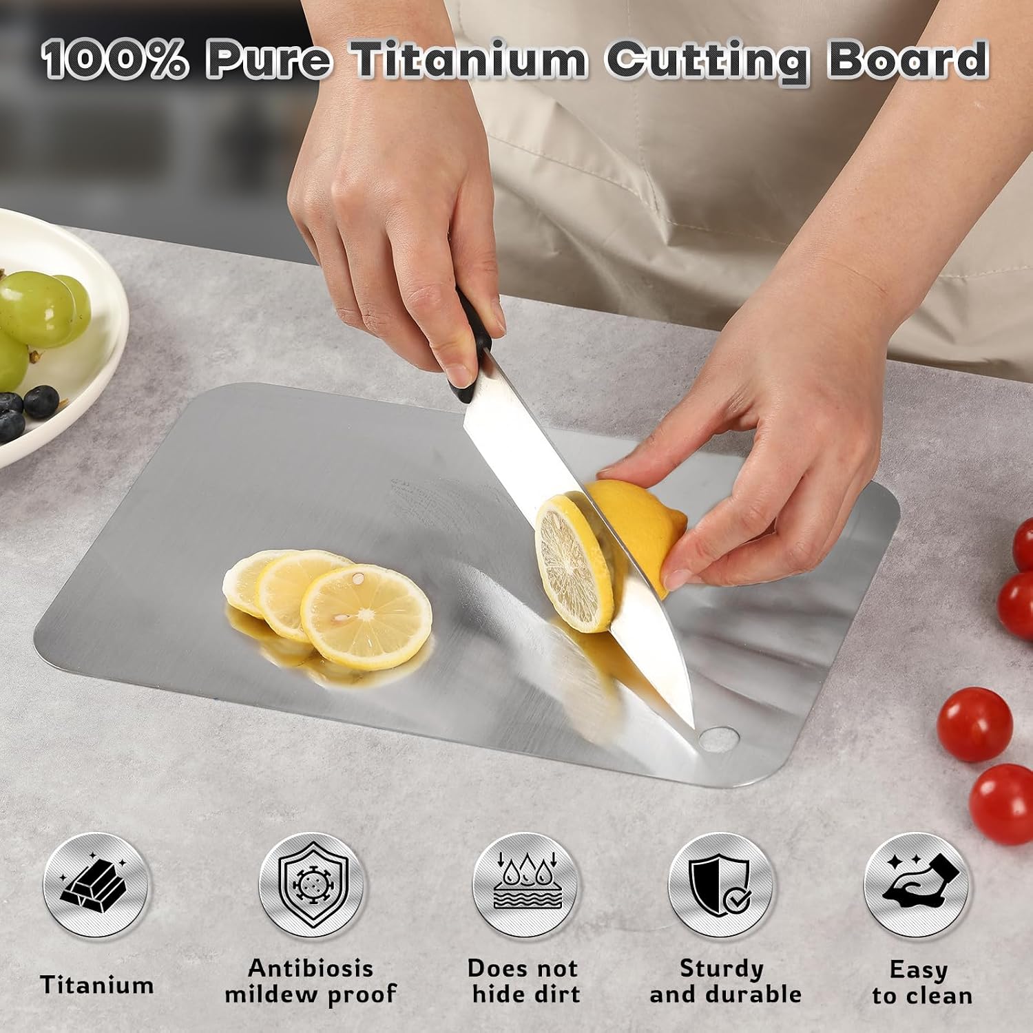 Detalle de Katori Titanium Cutting Board, 9 × 13.5 in