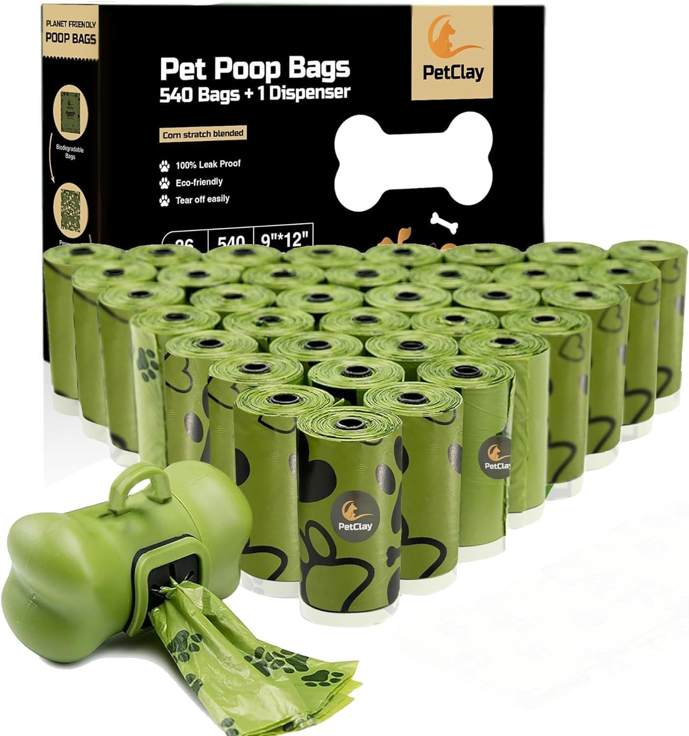 Detalle de Petclay Dog Poop Bags 540 Biodegradable