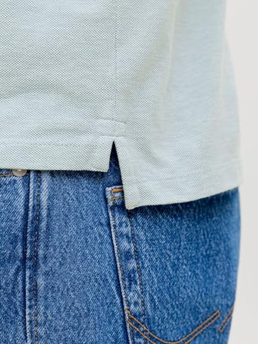Detalle 2 de JACK & JONES Jjepaulos Polo SS Noos Azul Mineral (M) — polo de corte ajustado para estilo casual