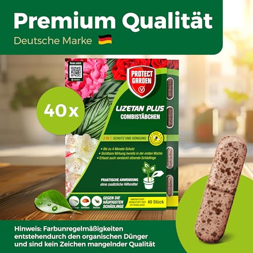 Detalle 2 de PROTECT GARDEN Lizetan Plus Combistäbchen – Schädlingsbekämpfung und Premium-Dünger in Einem