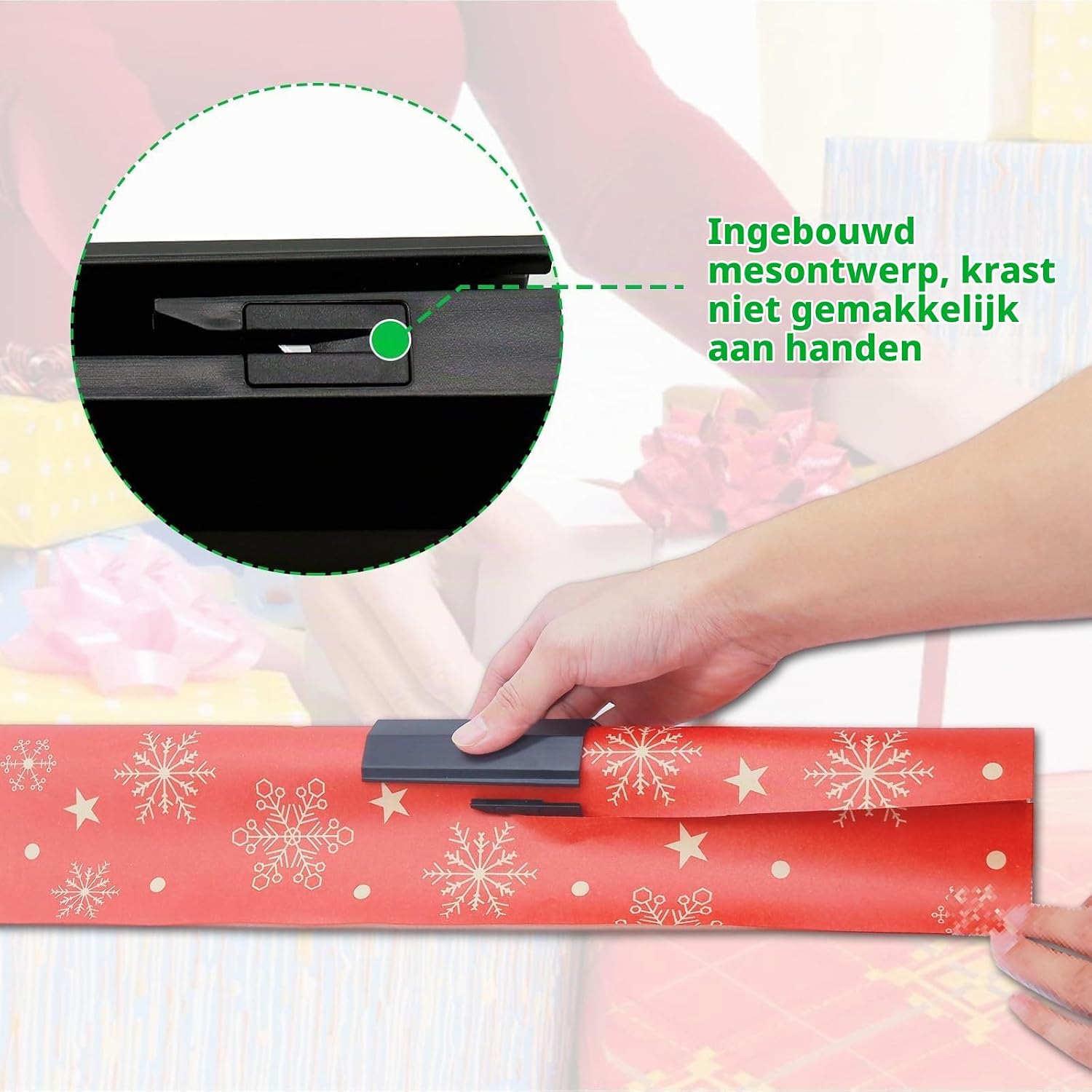 Detalle 2 de LANGNIDORIS LN-YTCZQ-2 cadeaupapiersnijder voor rollen, tot 5 cm