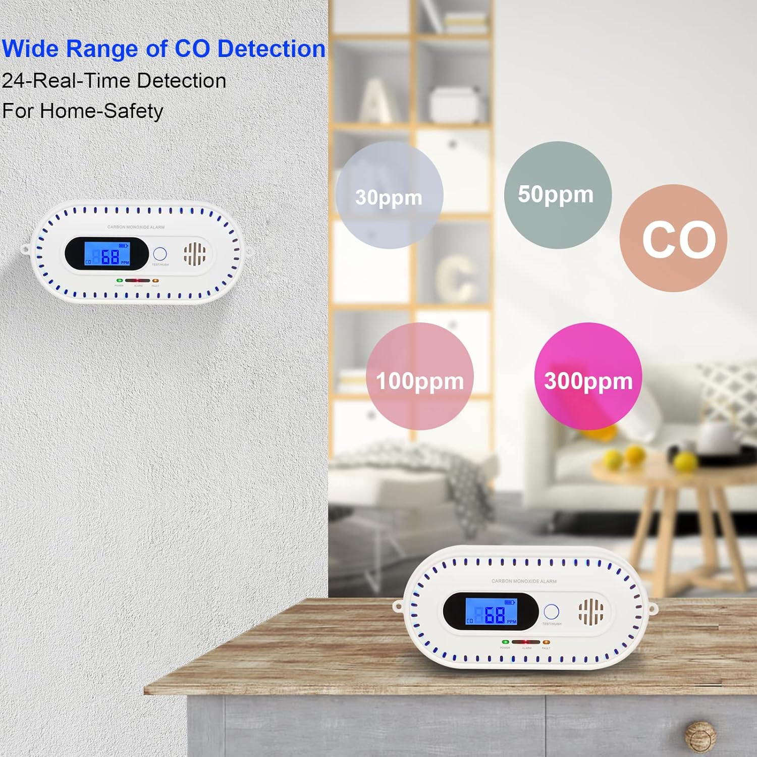 Thumbnail 4 de YZIF Détecteur CO 10 Ans LCD