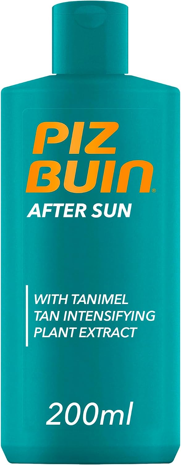 Detalle de PIZ BUIN Latte Doposole Intensificatore di Abbronzatura — doposole corpo 200 ml con Vitamina E, assorbimento rapido e idratazione