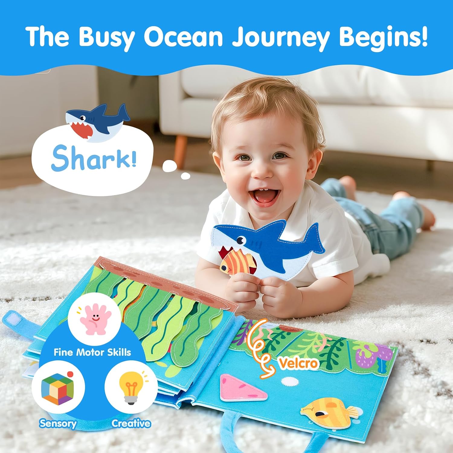 Thumbnail 2 de hahaland Ocean Felt Busy Book 1+ year