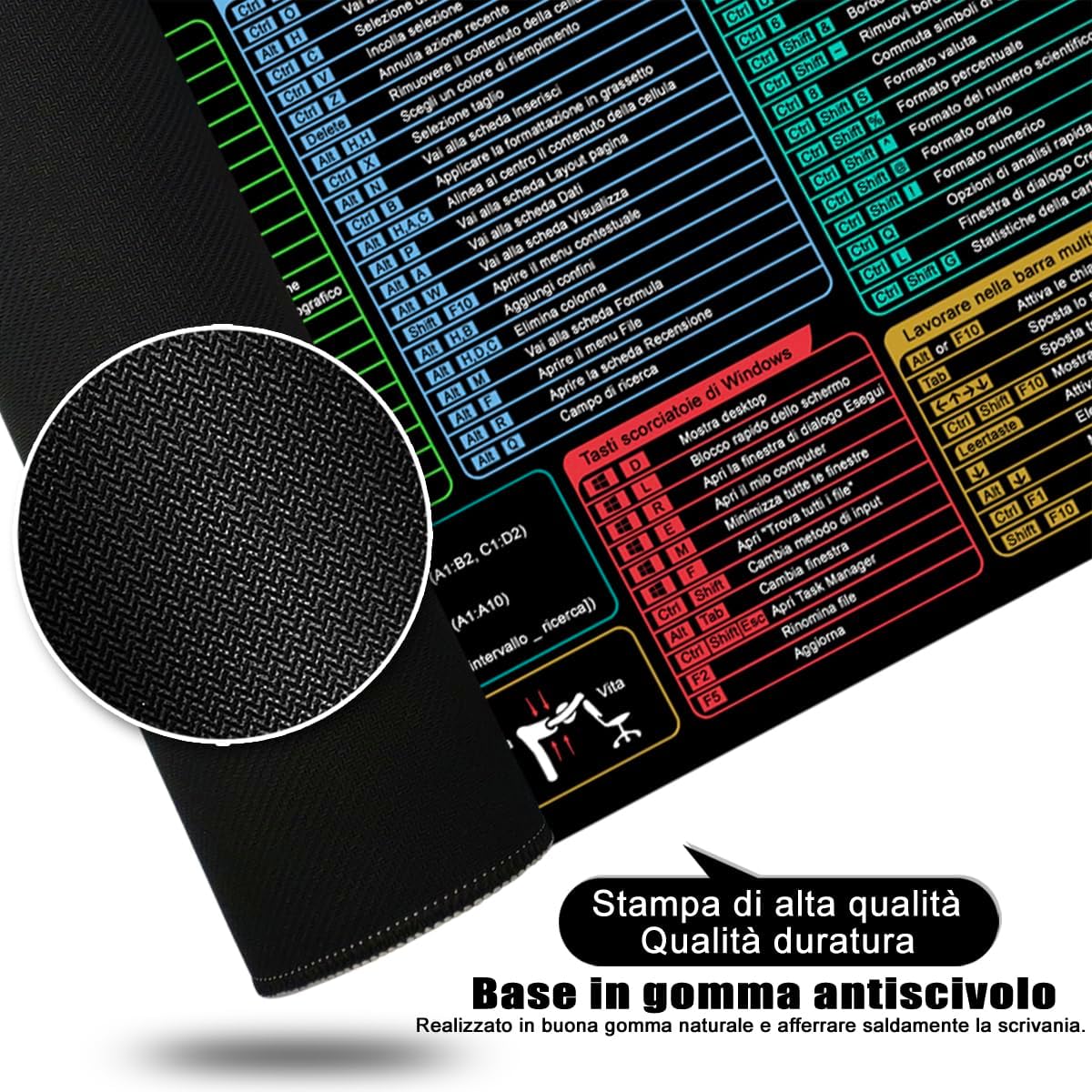 Detalle 2 de Excel tappetino mouse XL 80x30 cm 🖱