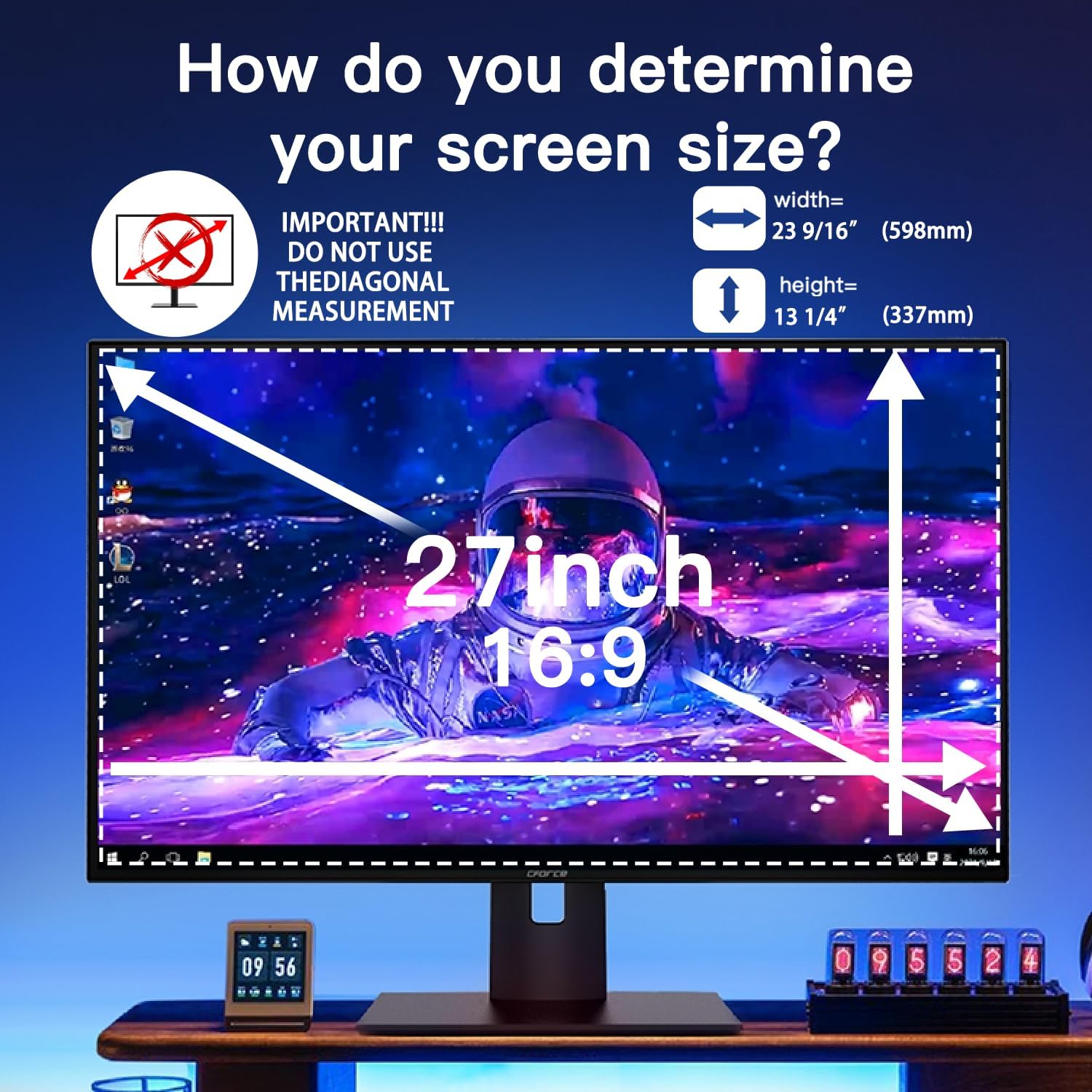 Detalle de Halloive 2-Pack 27-Inch Magnetic Hanging Privacy Screen for 16:9 Monitors