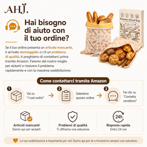 Thumbnail 8 de AHJ Sacchetti Pane Cera d'Api, 2 pezzi 43x33 cm – cerniera a L