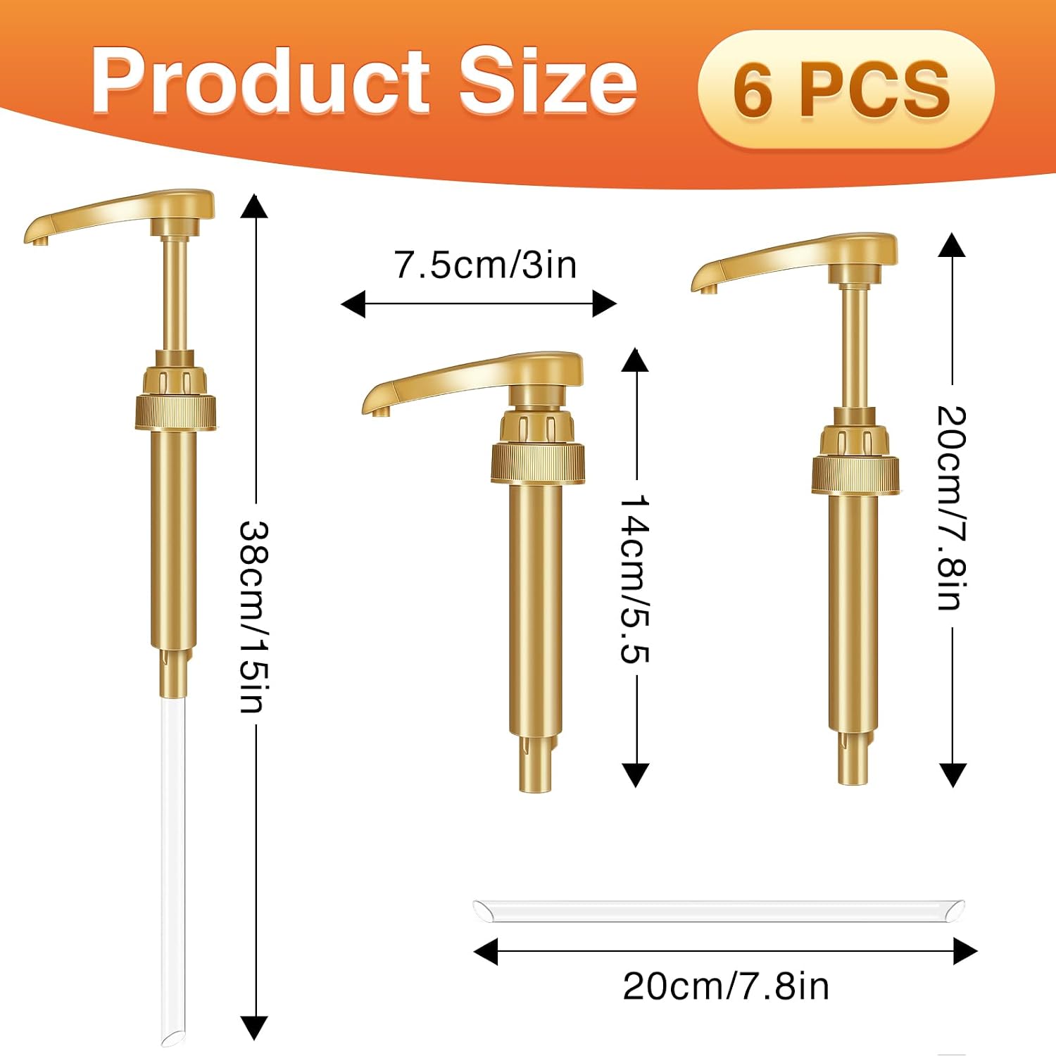 Detalle 2 de VOISEN Coffee Syrup Pumps 6 Pack for 750ml