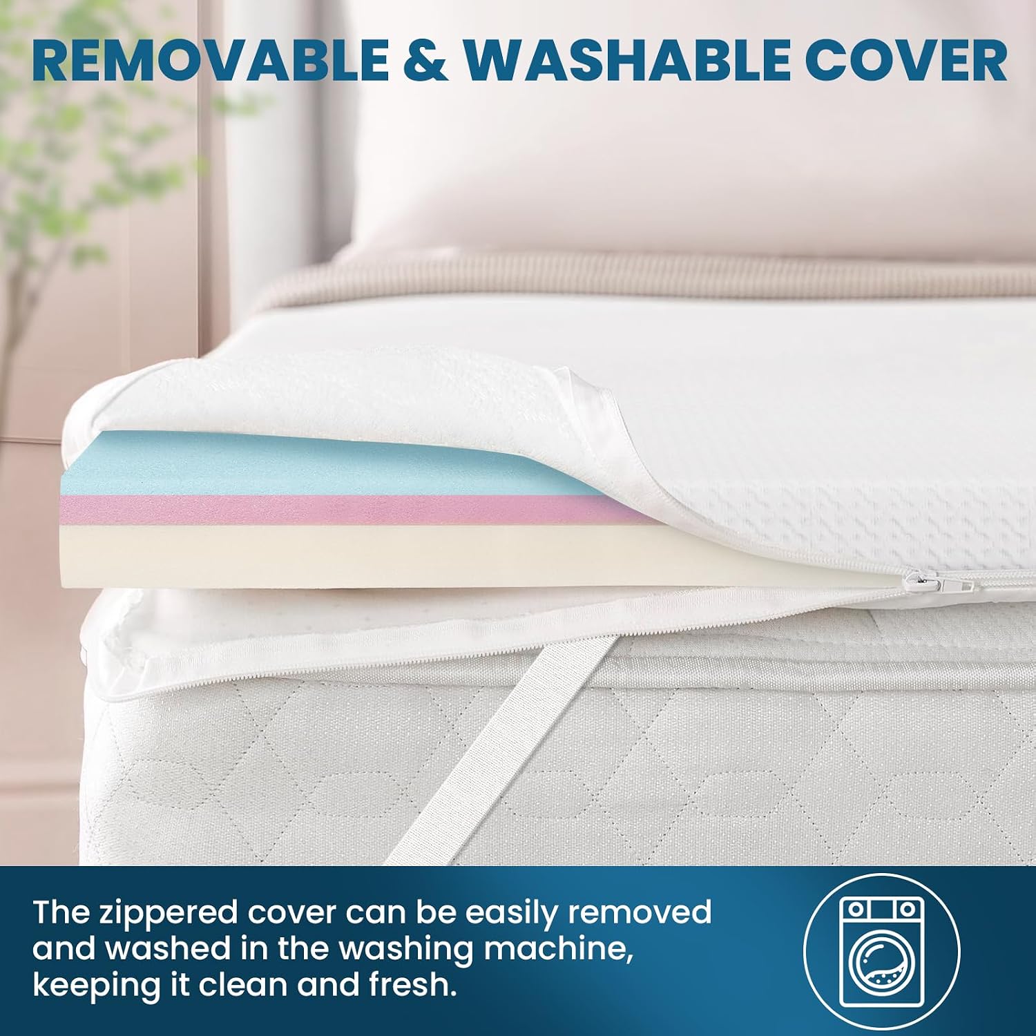 Thumbnail 6 de FRIDEKO Single Memory Foam Topper 90x190x11cm