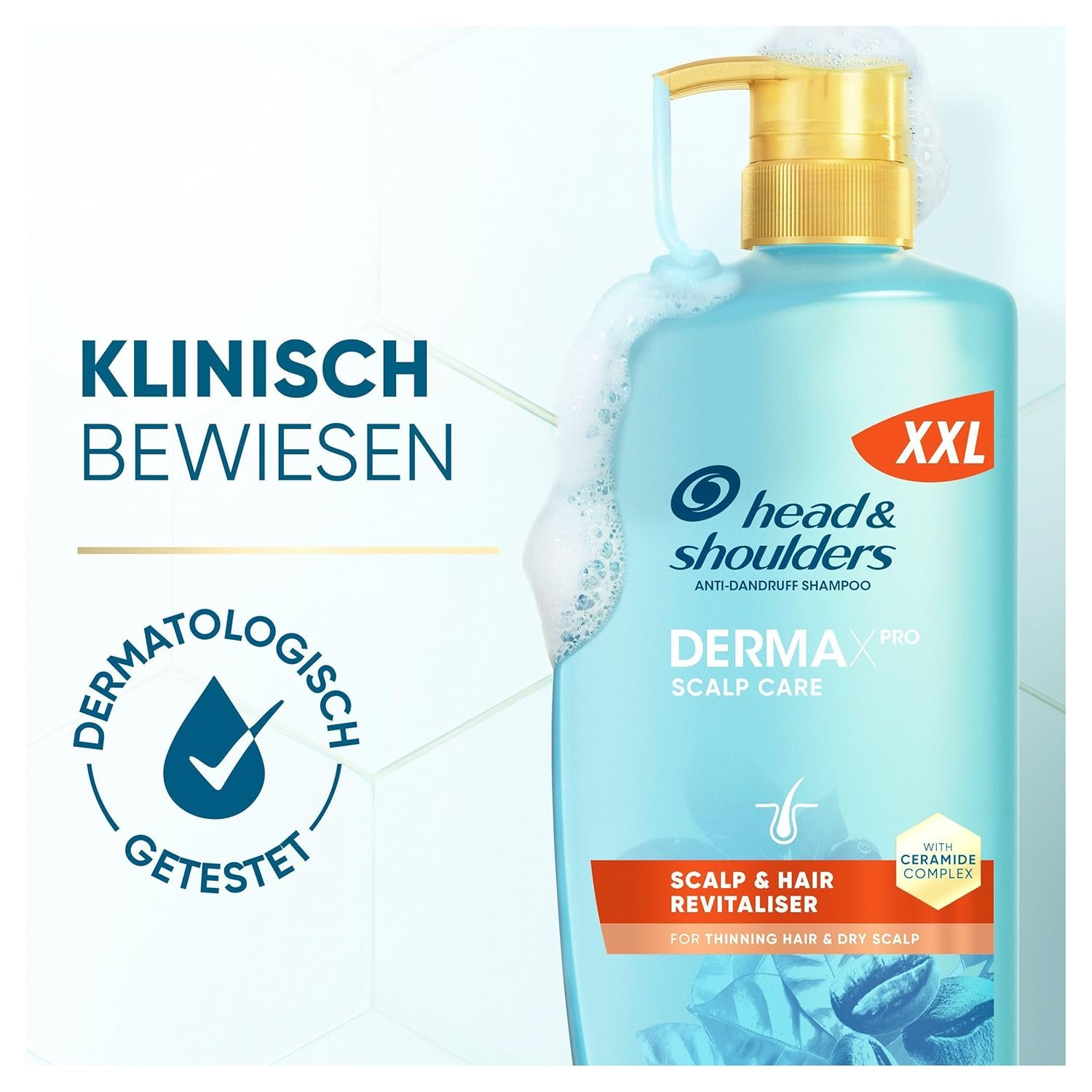 Thumbnail 3 de Head & Shoulders DermaXPro Revitaliser Anti-Schuppen Shampoo 800 ml – Klinisch bewährt mit Koffein und Ceramid-Komplex