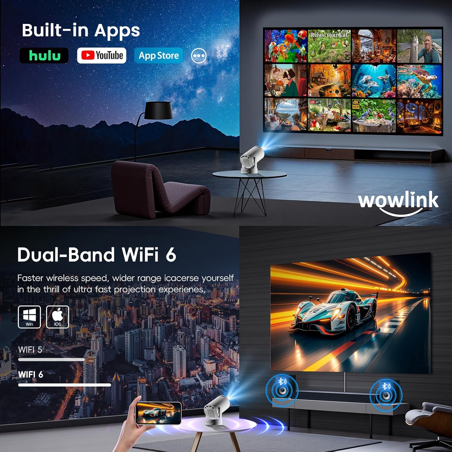 Detalle 2 de Wowlink W210 Mini Proyector 4K