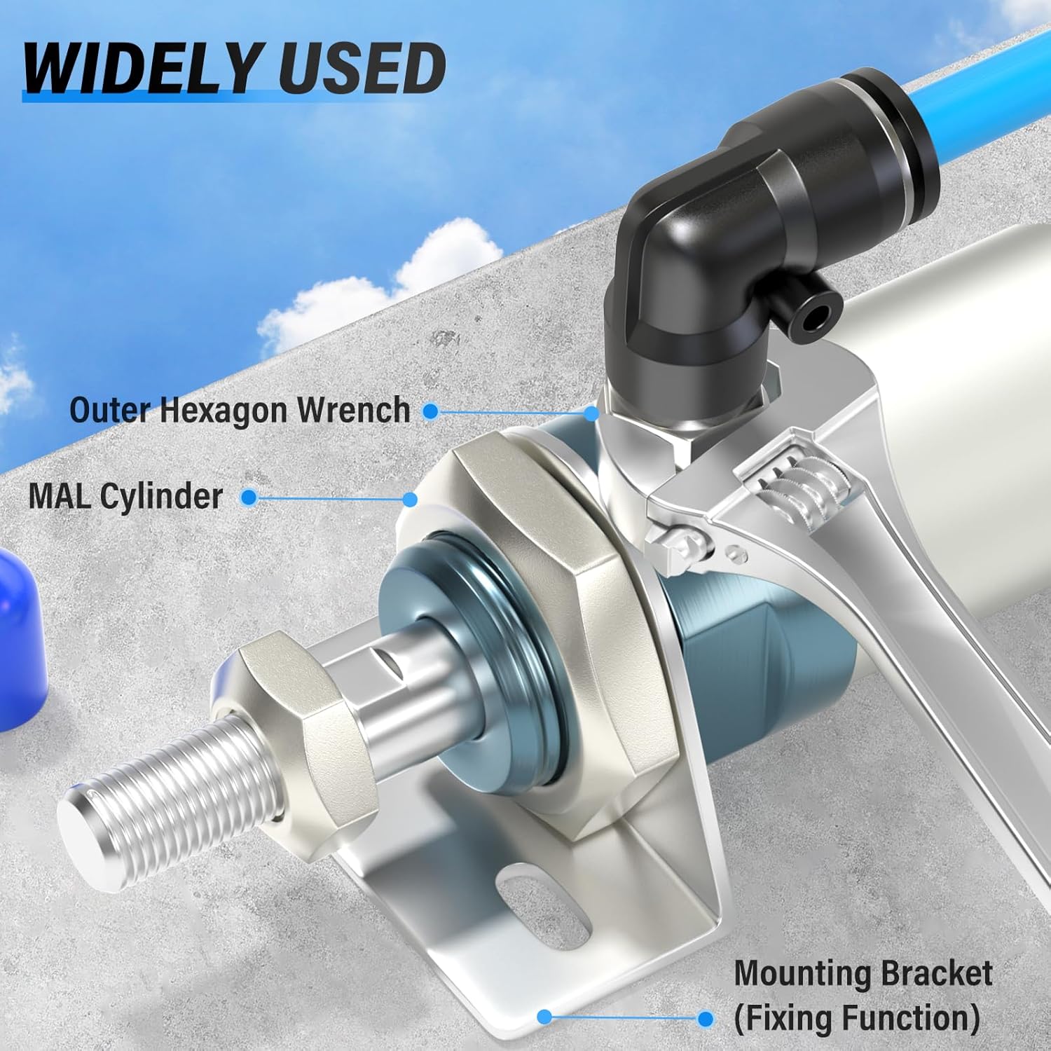 Thumbnail 5 de TAILONZ PNEUMATIC PL6-03 male elbow push-to-connect fitting for 6mm tube (3/8" BSP), 10-pack