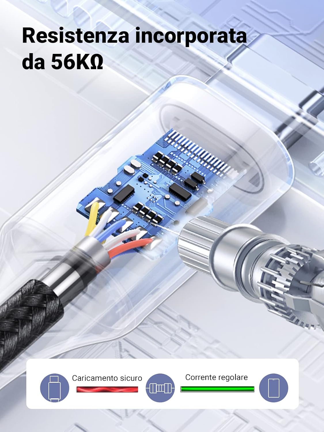 Detalle 2 de UGREEN cavo USB C a A 3A 2 Pack
