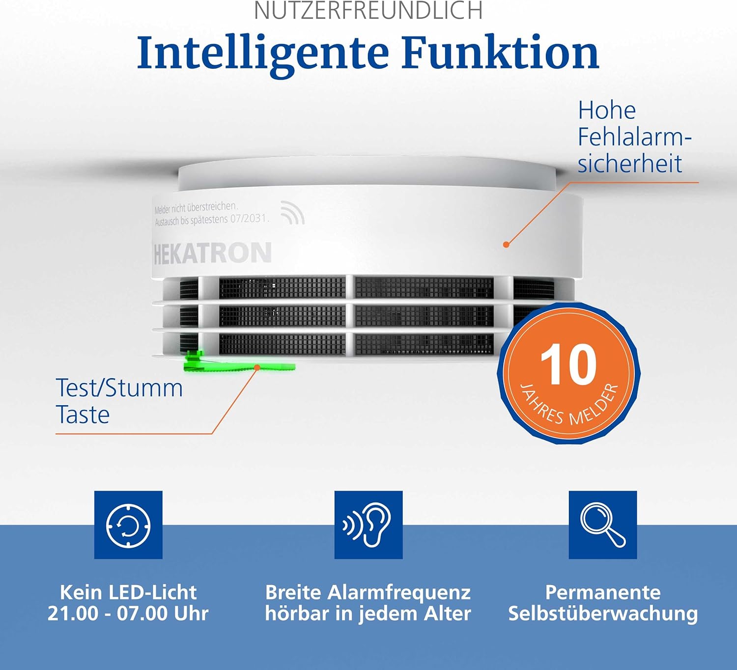 Thumbnail 4 de Hekatron Genius Plus X – Rauchmelder mit 10 Jahre Batterie und optionaler Funkvernetzung