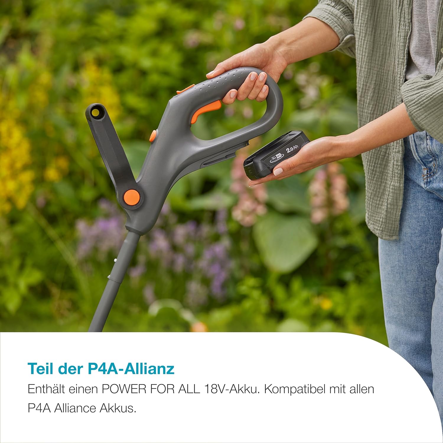 Thumbnail 5 de GARDENA EasyTrim 25 18V Set Akku-Rasentrimmer 2-in-1 (14704-20) mit Kantenschneider-Funktion