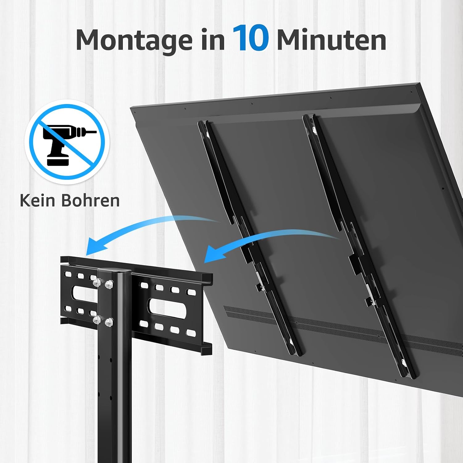 Thumbnail 6 de MOUNTUP TV Ständer Höhenverstellbar für 24–60 Zoll – robuster universeller TV-Ständerkauf mit Kabelmanagement