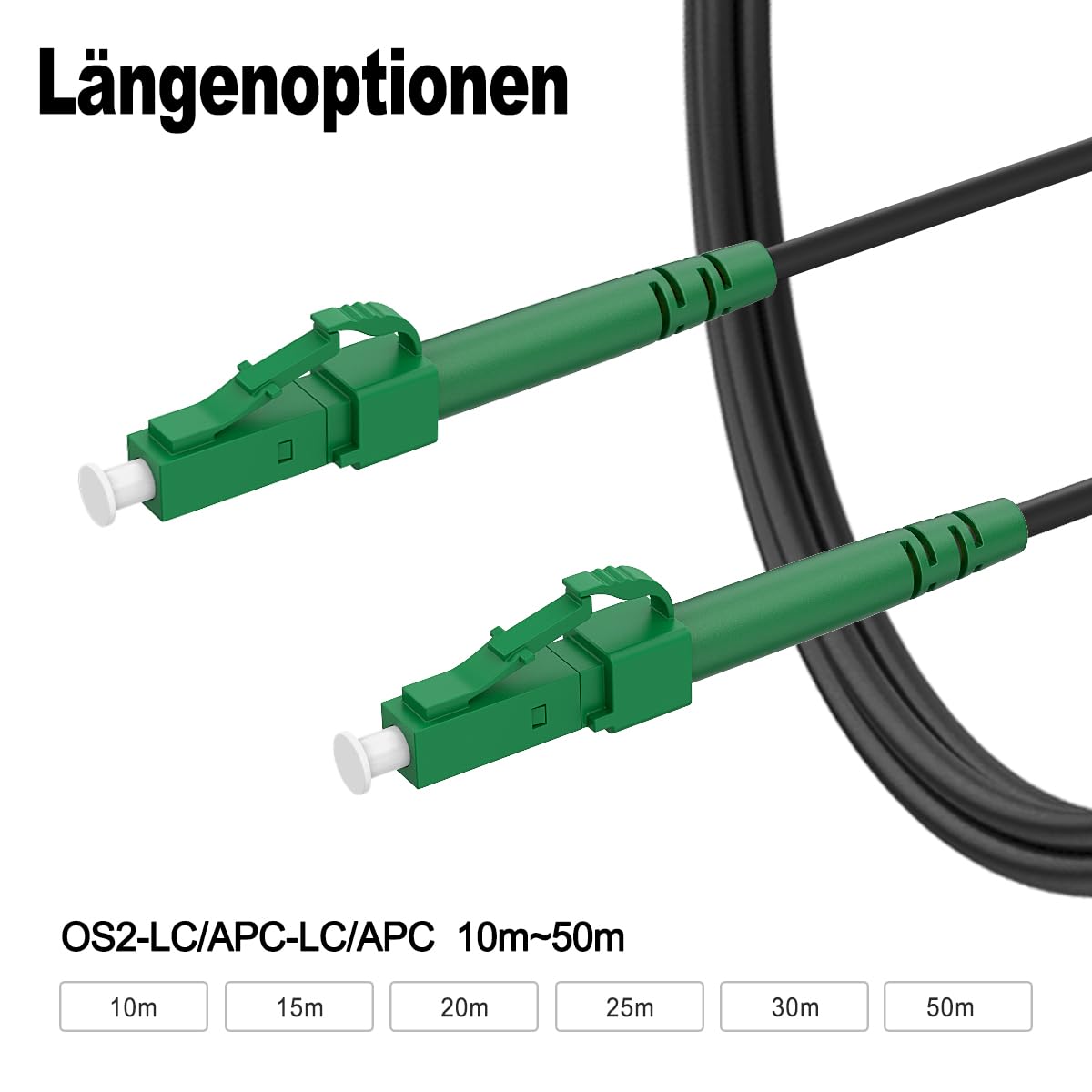 Thumbnail 2 de RamboCables 15M Gepanzertes Glasfaserkabel LC/APC auf LC/APC – Simplex, OS2 9/125 μm, LSZH