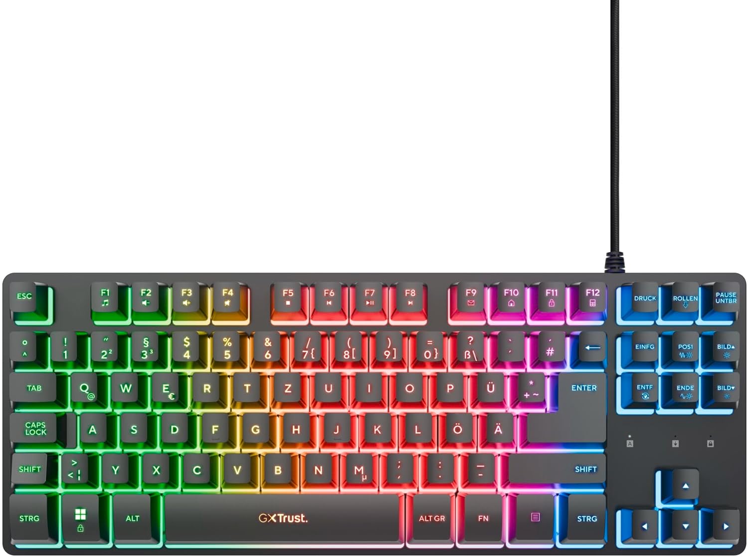 Thumbnail 6 de GXTrust 833 Thado TKL Gaming-Tastatur (QWERTZ) – kompakte 80%-Bauform, Metall, Anti-Ghosting & LED