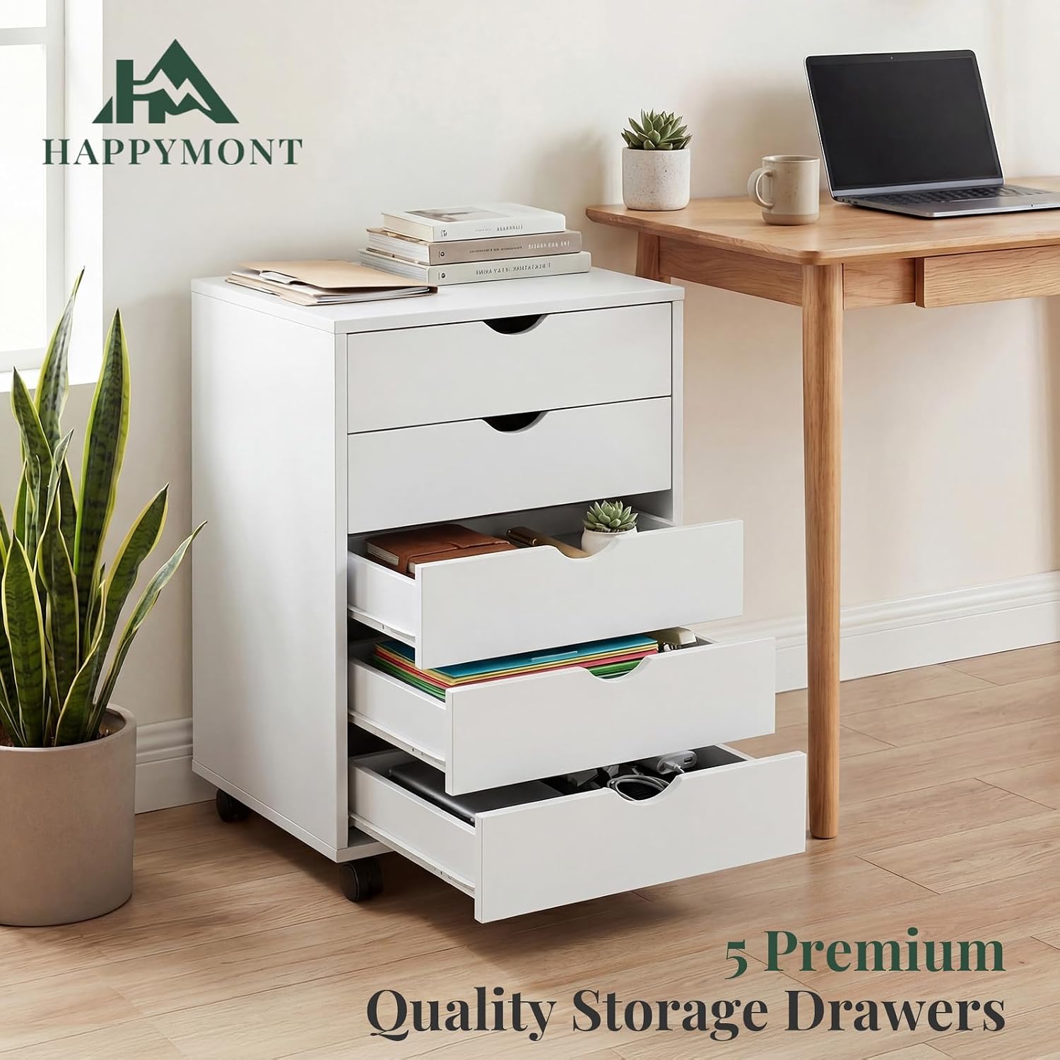Thumbnail 3 de HAPPYMONT Mobile File Cabinet, 5 Drawers