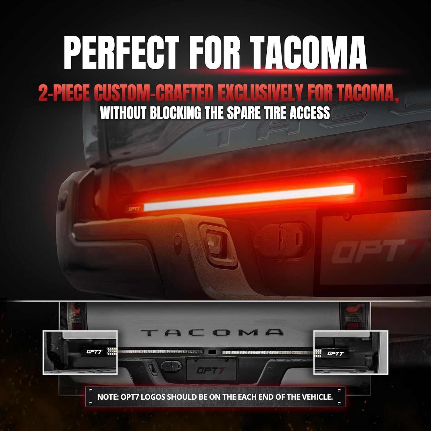 Thumbnail 1 de OPT7 Redline Parlux Triple Row LED Tailgate Bar for Tacoma