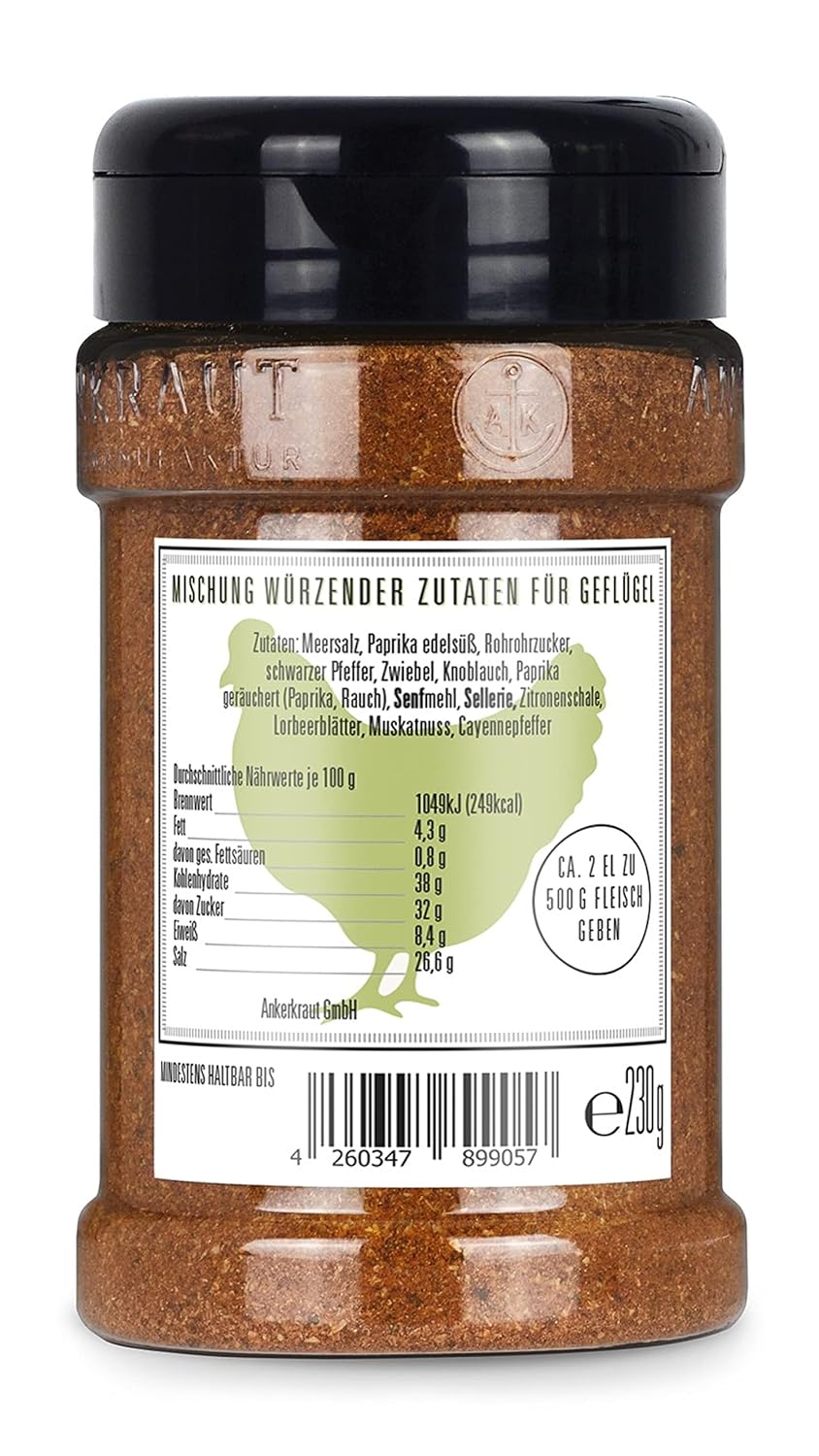 Detalle 2 de Ankerkraut Für Geflügel Würzpulver 230 g