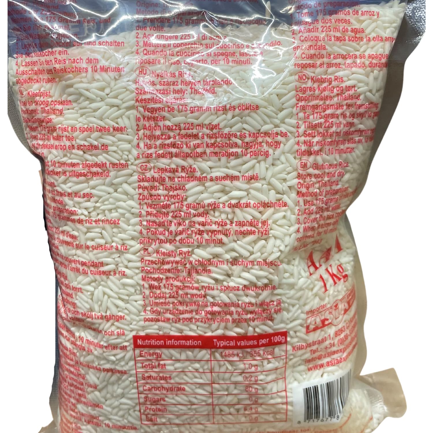 Detalle 2 de ROYAL THAI RICE – Klebereis 1 x 1 kg