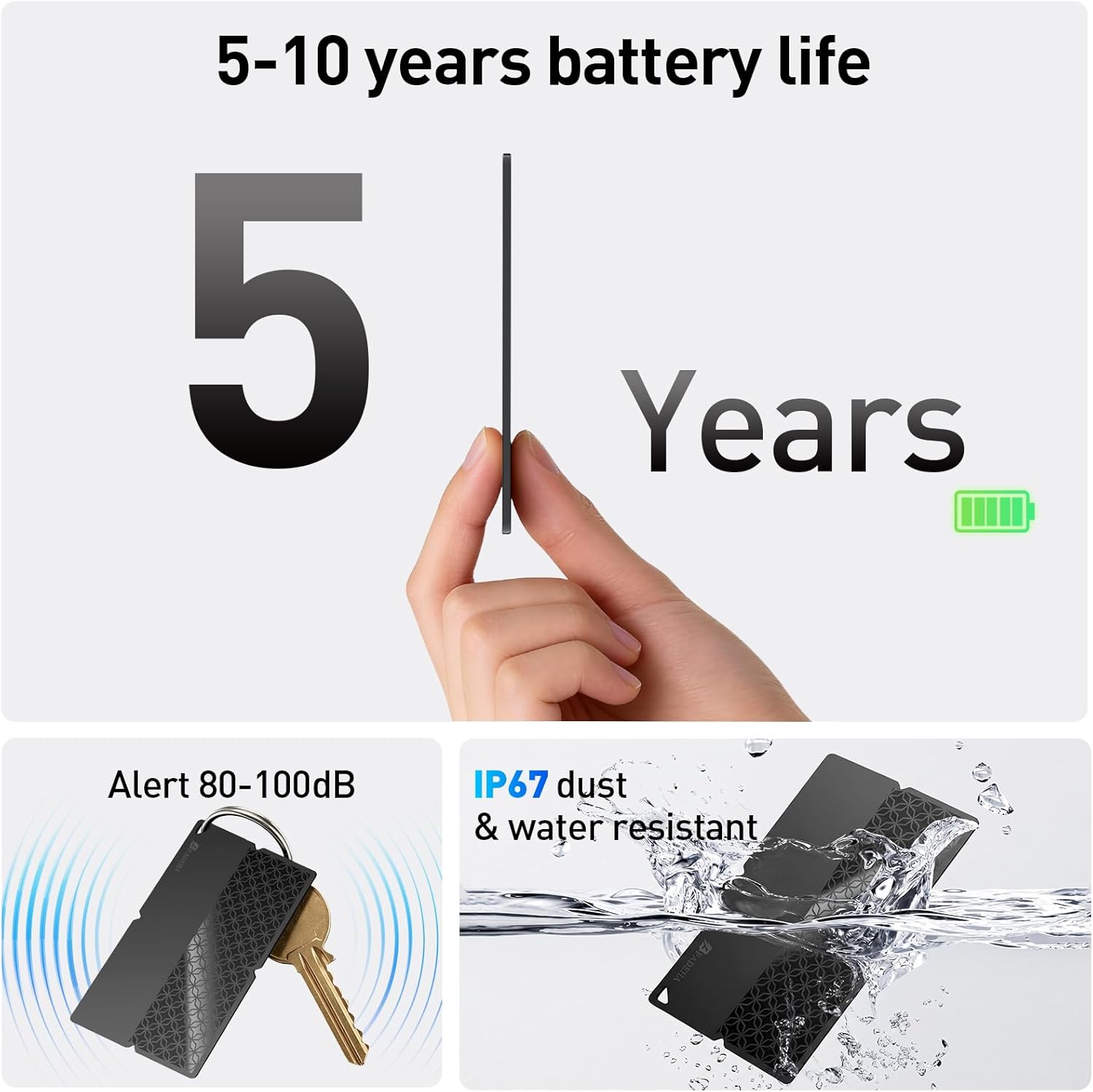 Thumbnail 1 de BFADEHA [Apple MFi Certified] AirTag Card Wallet Tracker – ultra-thin Find My tracker (iOS only)