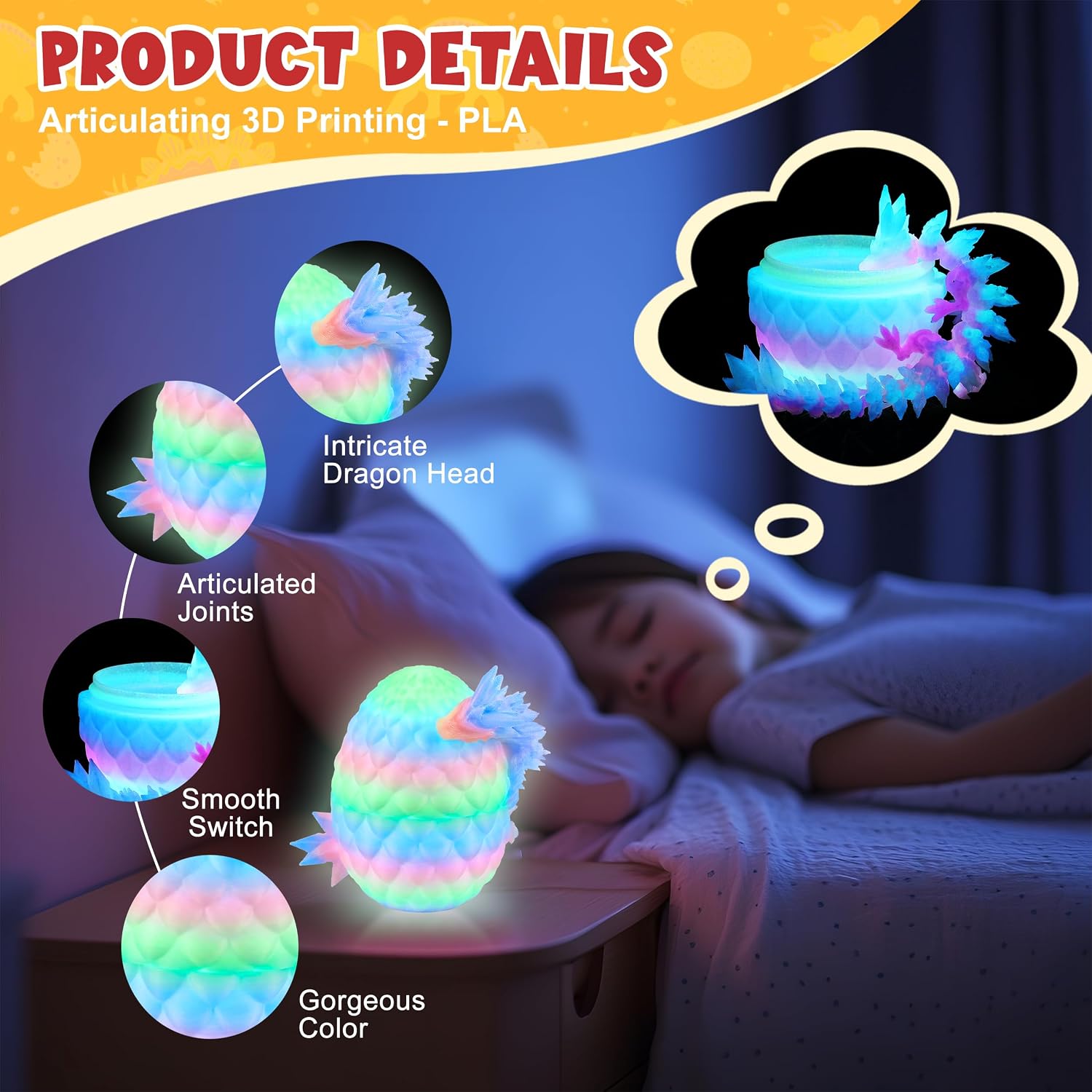 Thumbnail 6 de ENJOYJOY 3D-Printed Dragon Eggs, 12-Piece Set