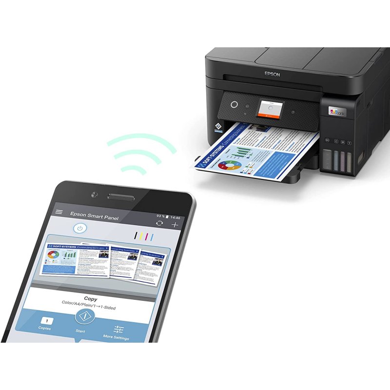 Detalle de Epson EcoTank ET-4850: multifunción color con tinta de alto rendimiento y conectividad completa