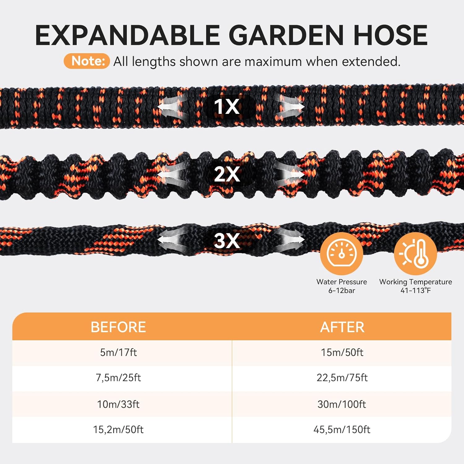 Thumbnail 3 de Yofidra 50FT Expandable Hose Pipe with 10-Function Nozzle and Quick Connectors