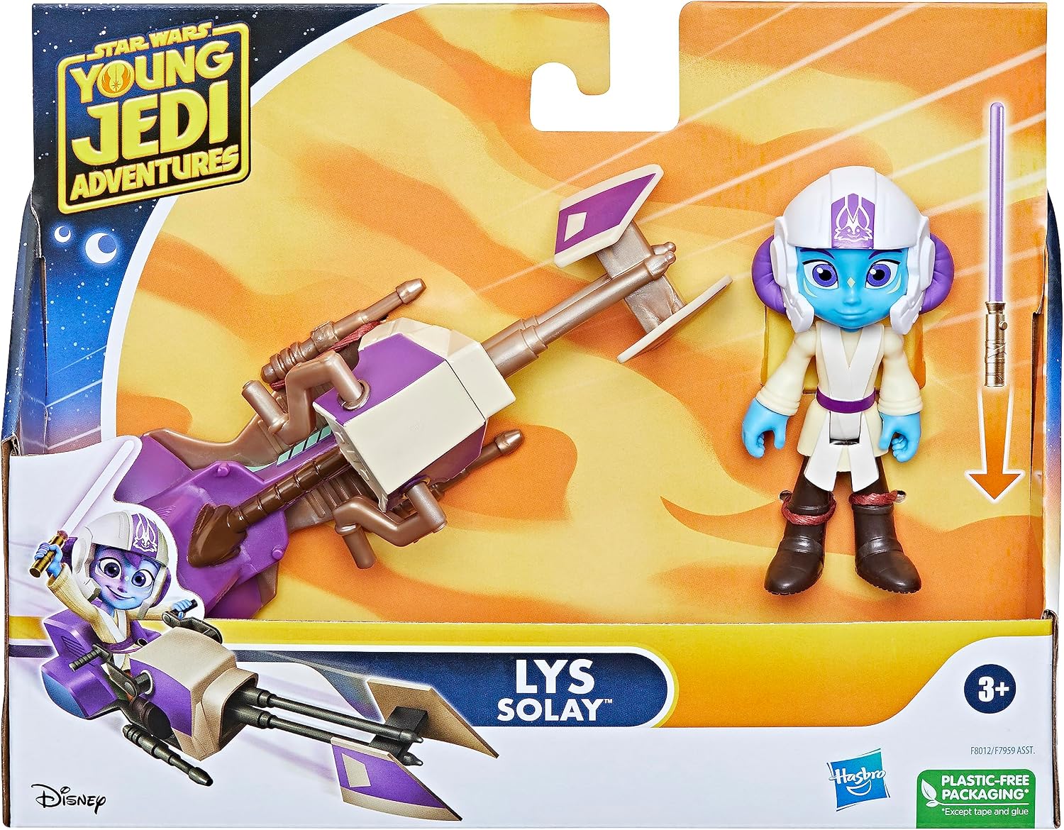 Detalle 2 de Star Wars F8012 Lys Solay Action Figure and Speeder Bike Toy