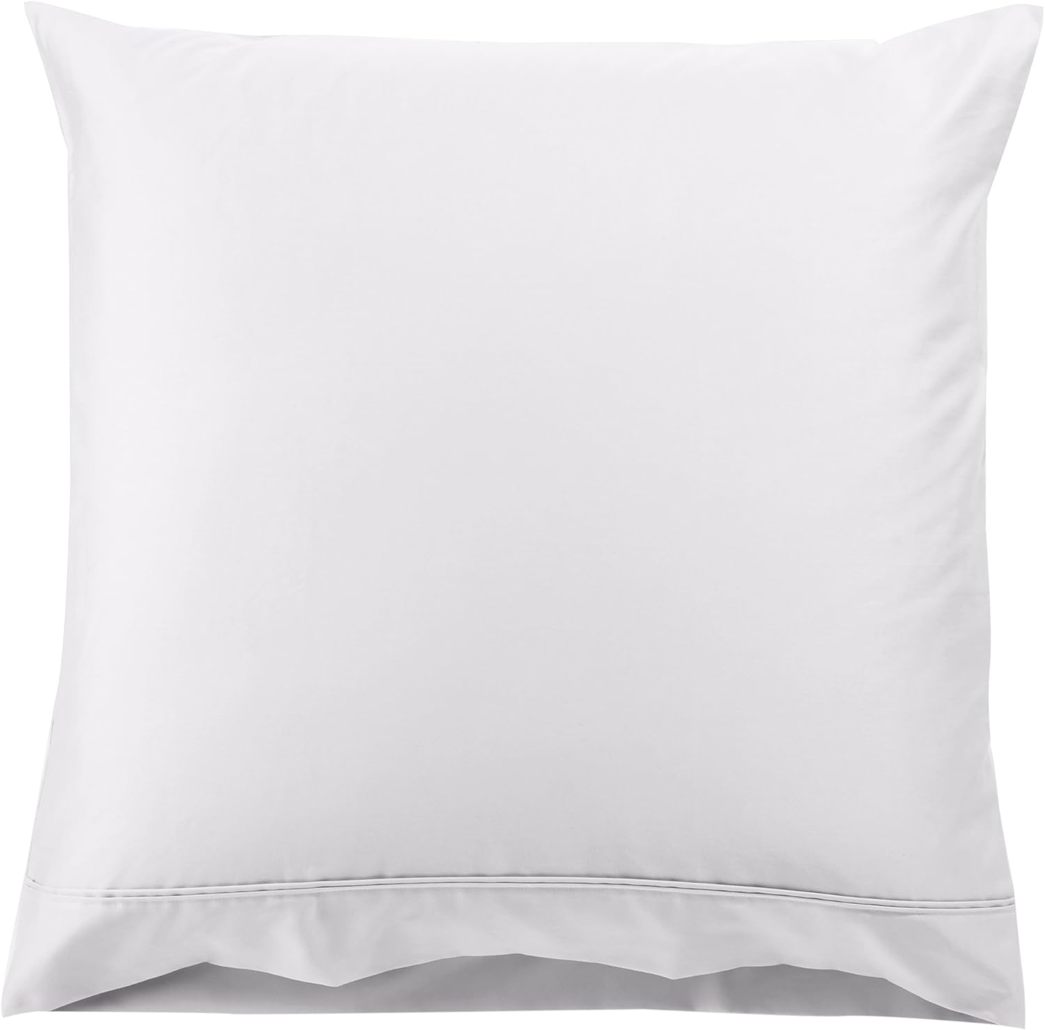 Detalle de Amazon Basics Deluxe Kissenbezug 80x80 cm, Satin 400 Fadenzahl, 2er-Pack, 100% Baumwolle, Weiß