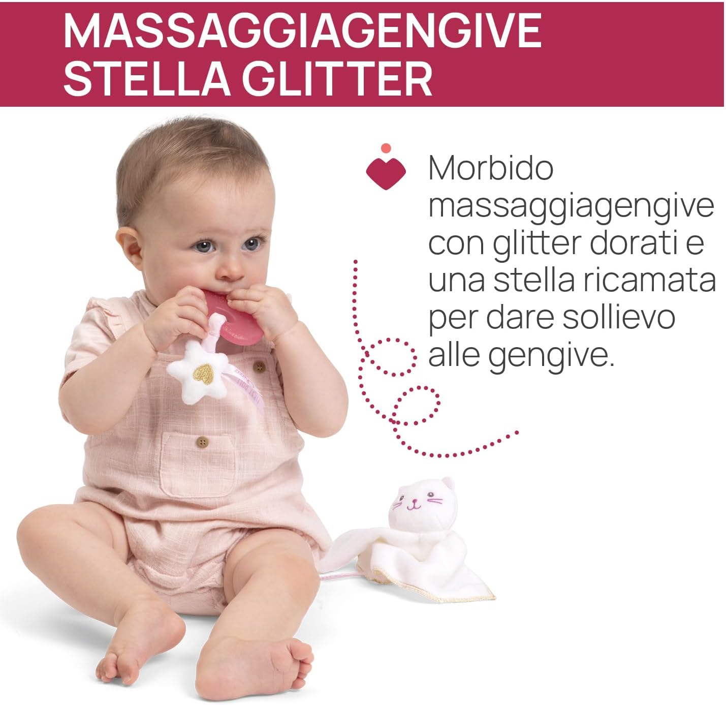 Thumbnail 2 de Chicco Set Regalo Nascita: Bambola Morbida, Doudou Gattino e Dentinale Glitterato