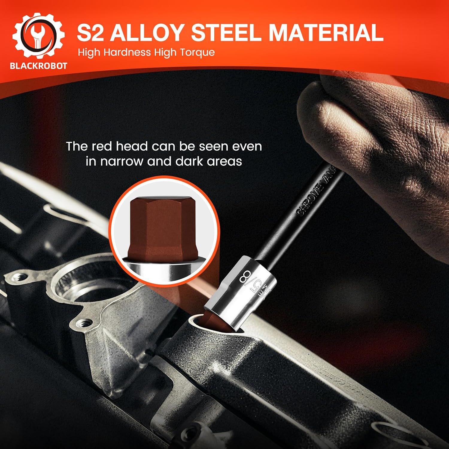 Thumbnail 5 de BLACKROBOT hex bit socket, 5/8 inch