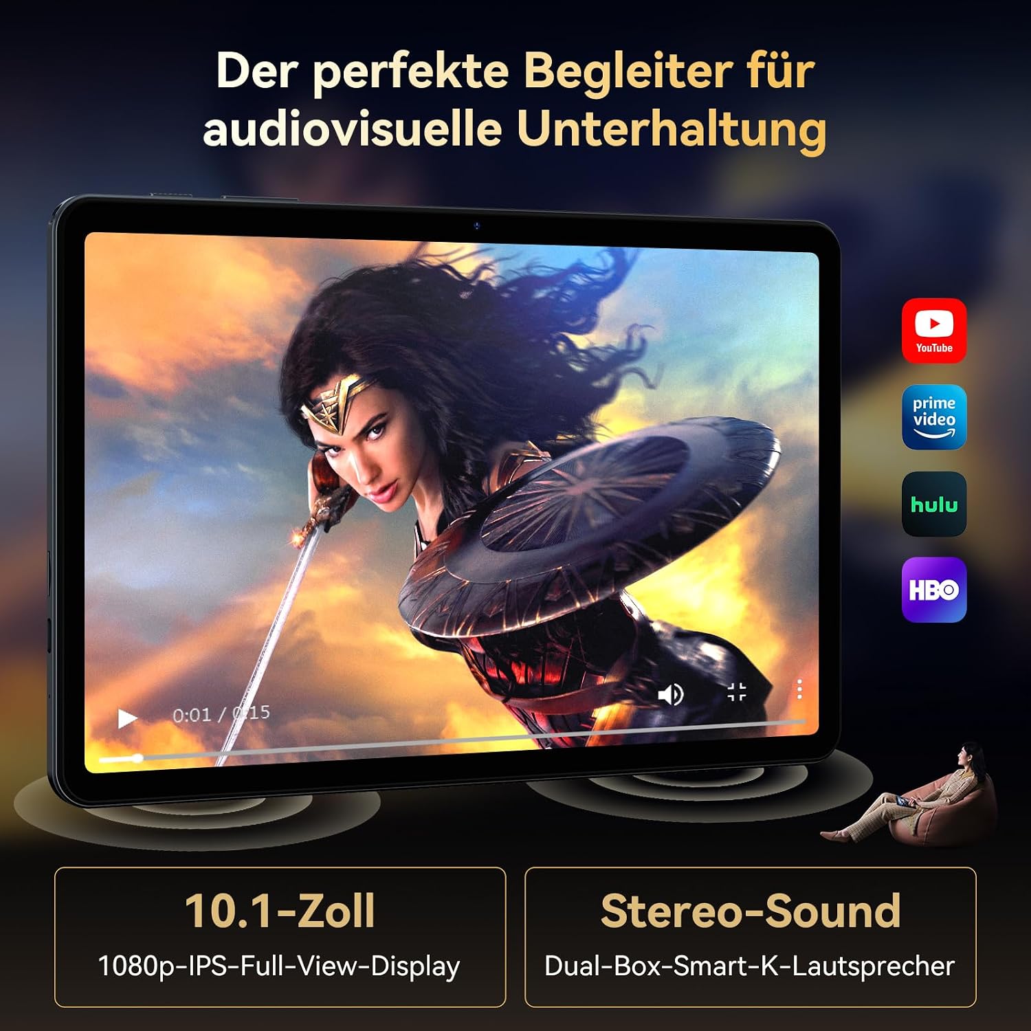 Thumbnail 5 de TABWEE Tablet mit Tastatur und Stift 18GB RAM 128GB ROM