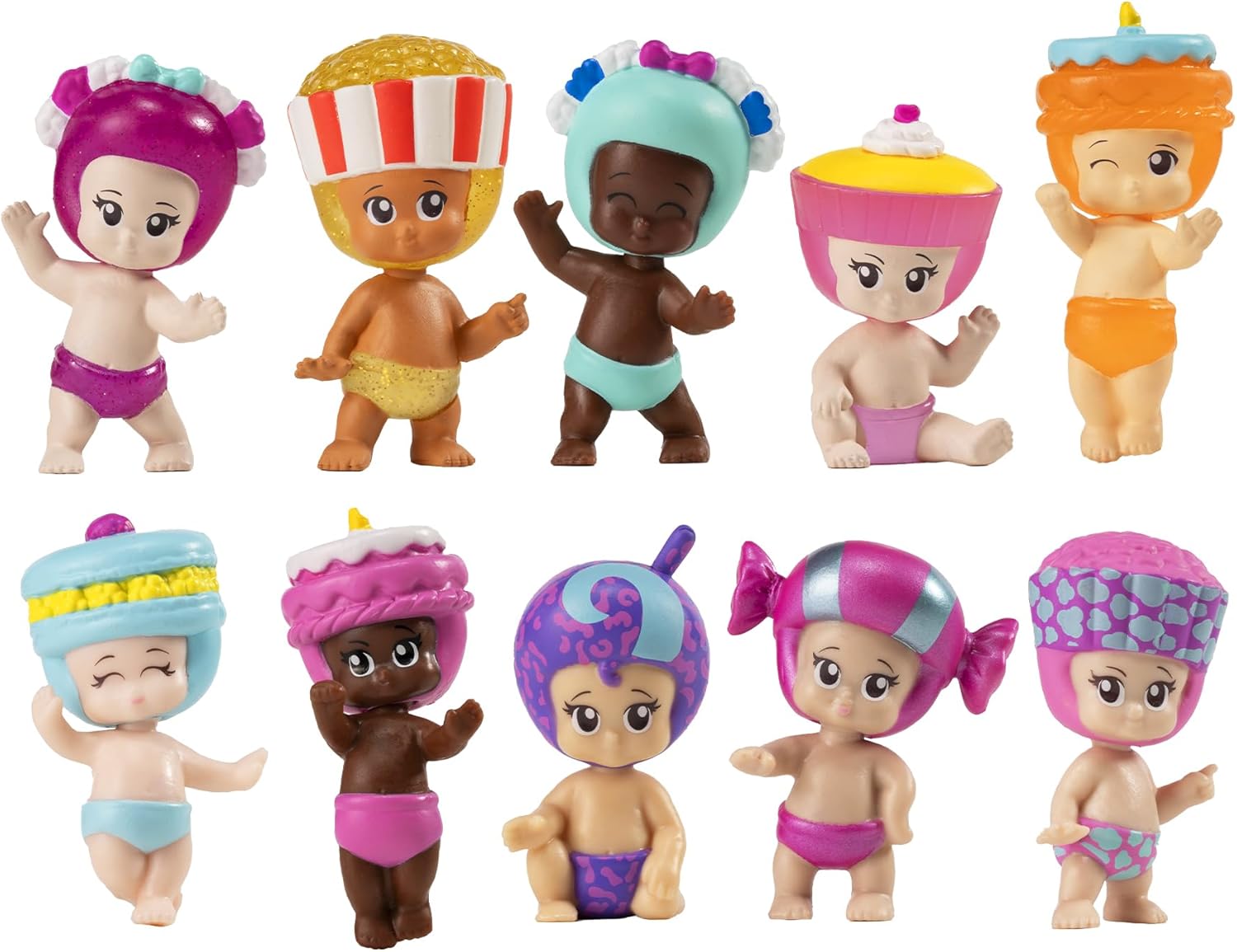 Thumbnail 3 de BANDAI Bibi Chibis Pack 5 Figuras Muñecas Bebés 🎀